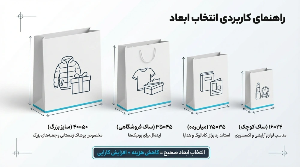 ابعاد بگ کاغذی